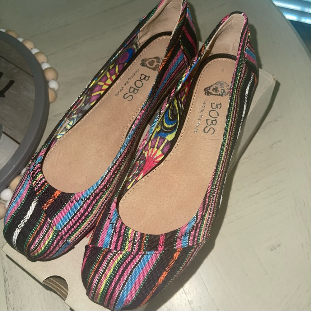 Skechers BOBS multicolored striped ballerinas Passé